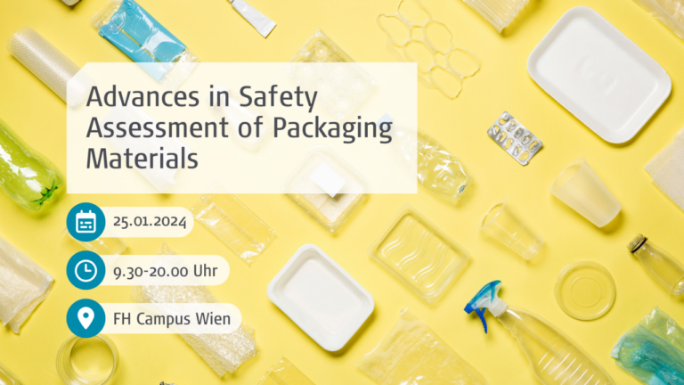 Veranstaltungssujet für "Advances in Safety Assessment of Packaging Materials" am 25. Jänner 2024